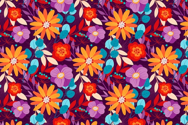 꽃 패턴 화려한 디자인