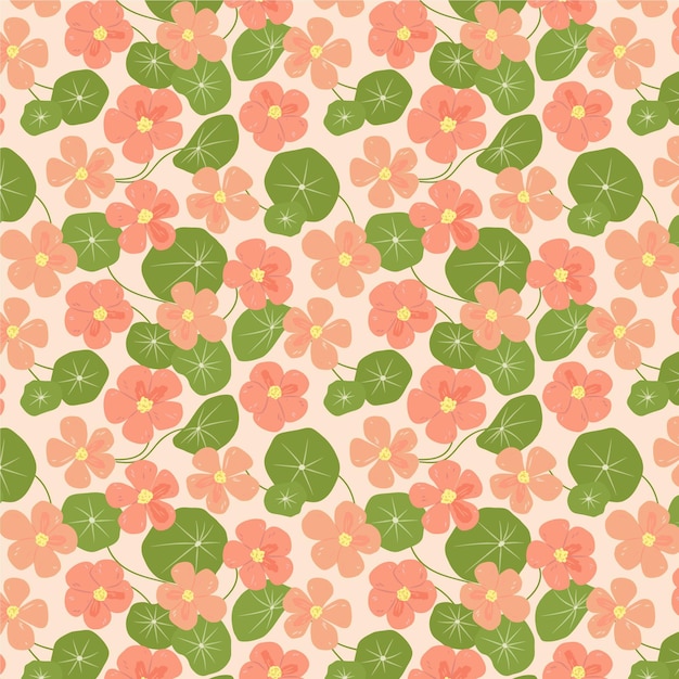 Floral pattern design in peach tones