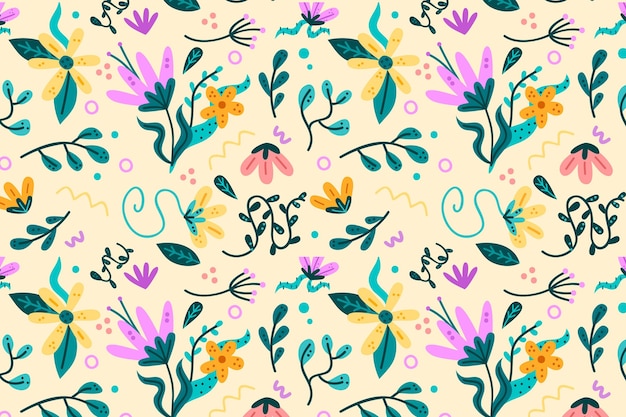 꽃 패턴 팩 파스텔 색상 디자인