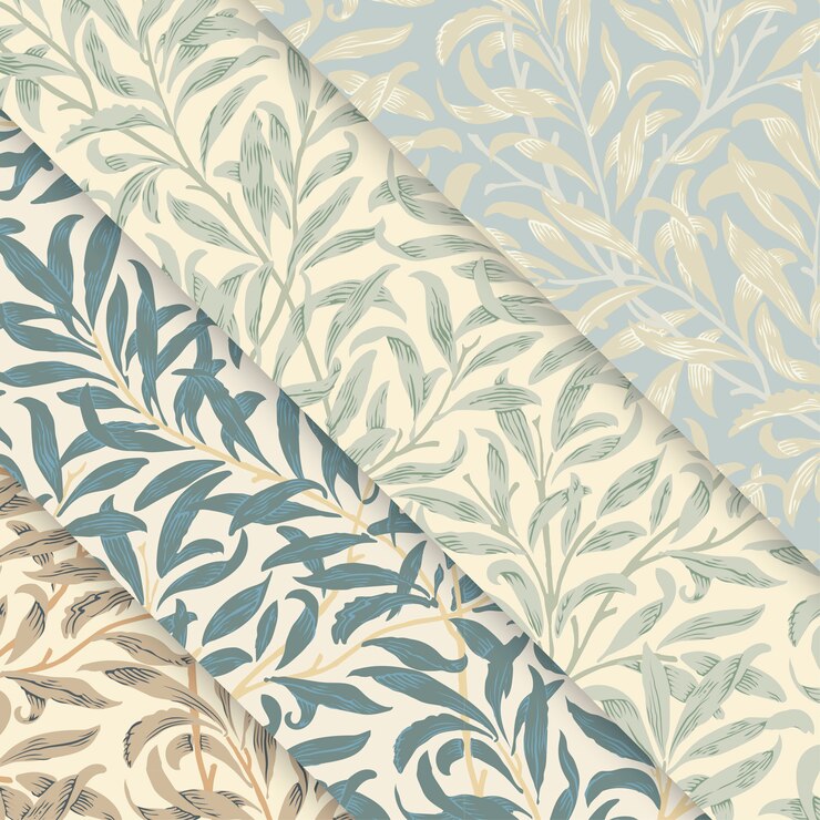 Free Vector floral pattern set 