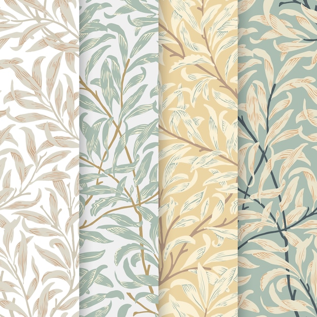 Free Vector floral pattern set