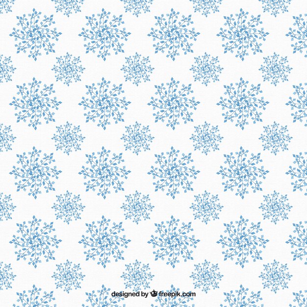 Floral pattern of snowflakes