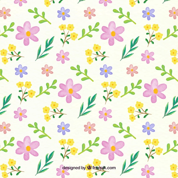 Floral pattern in watercolor style