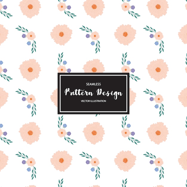 Floral pattern on white background