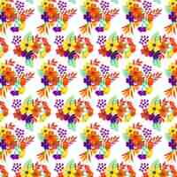 Free vector floral pattern with leaves