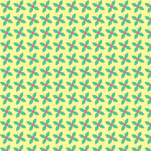 floral pattern with yellow background
