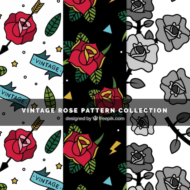 Floral patterns in vintage style