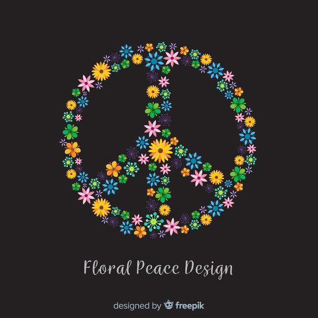 Цветочный знак мира мира