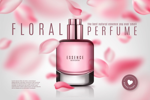 Free Vector  Floral perfume ad