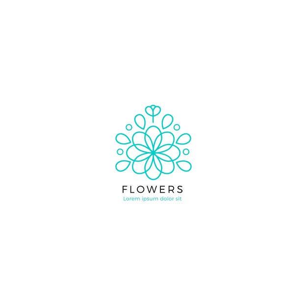 Floral perfume corporate identity logo template