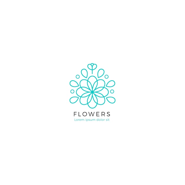 Floral perfume corporate identity logo template