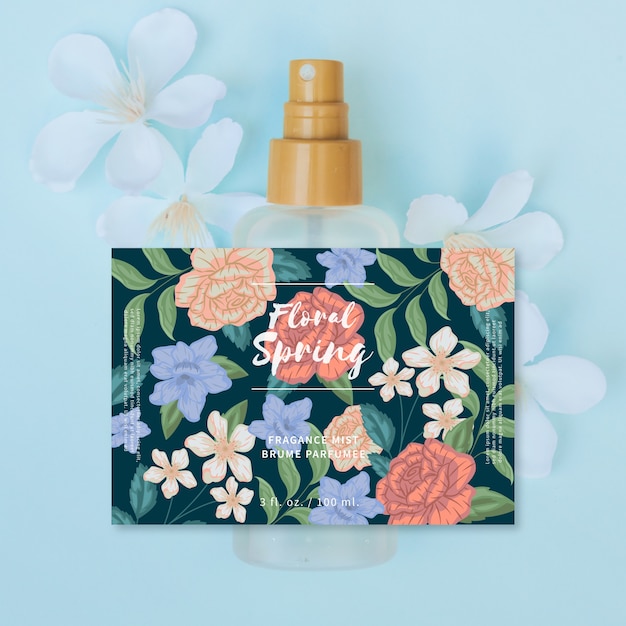 Free vector floral perfume spring season concept