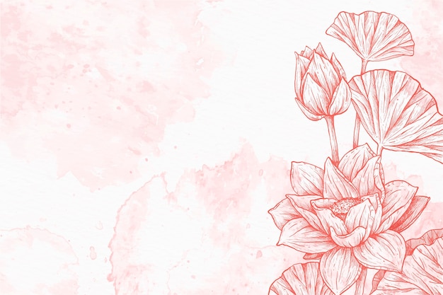 Free vector floral powder pastel hand drawn background