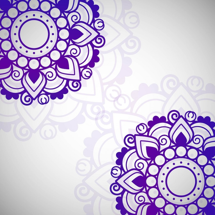 मुफ़्त वेक्टर floral purple mandala background