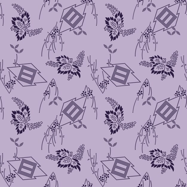 Floral purple pattern background