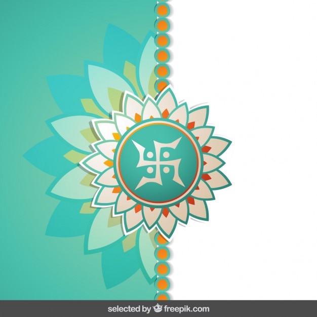 Free vector floral raksha bandhan background