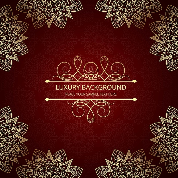 Free vector floral red luxury background template