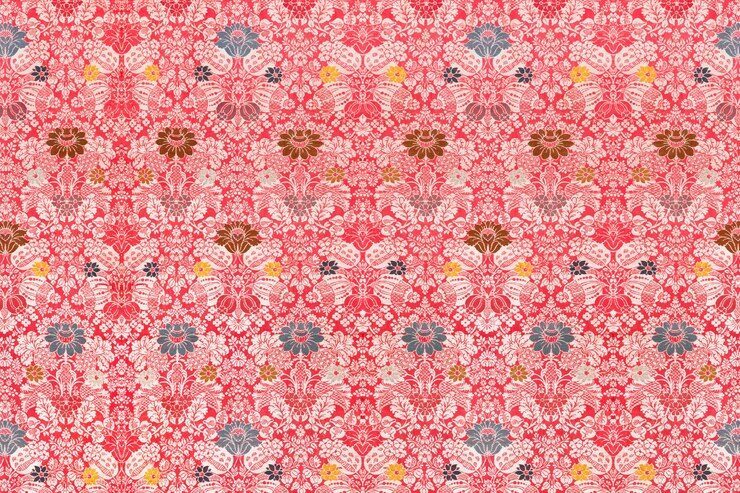 Free Vector floral red victorian pattern