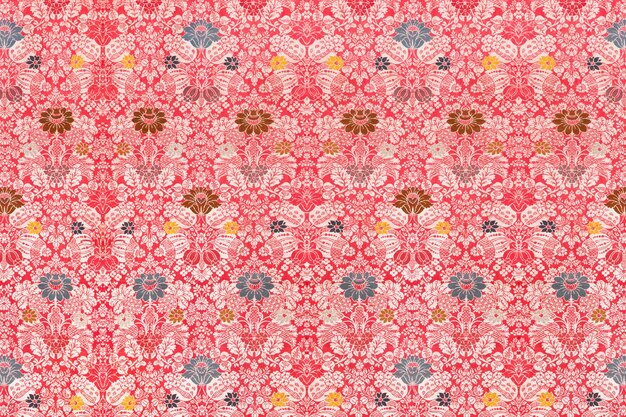 Floral red victorian pattern