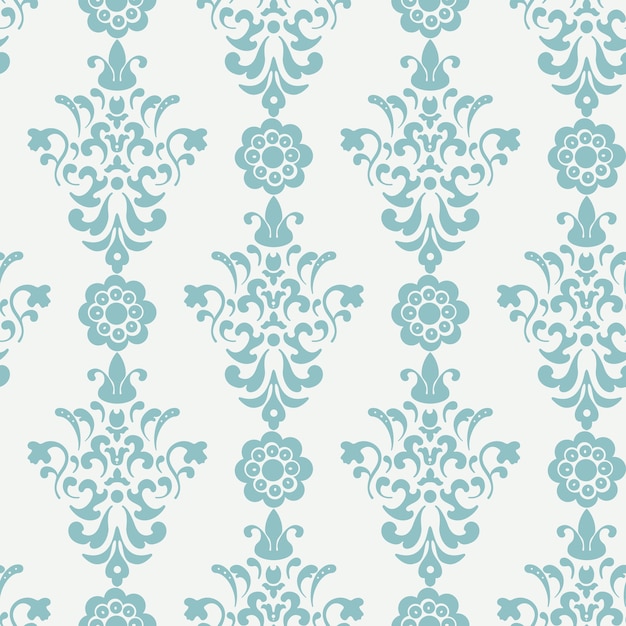 Free vector floral retro wallpaper. endless background, seamless pattern, wrapping or backdrop, vintage vector illustration design