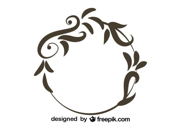 Floral round vintage design