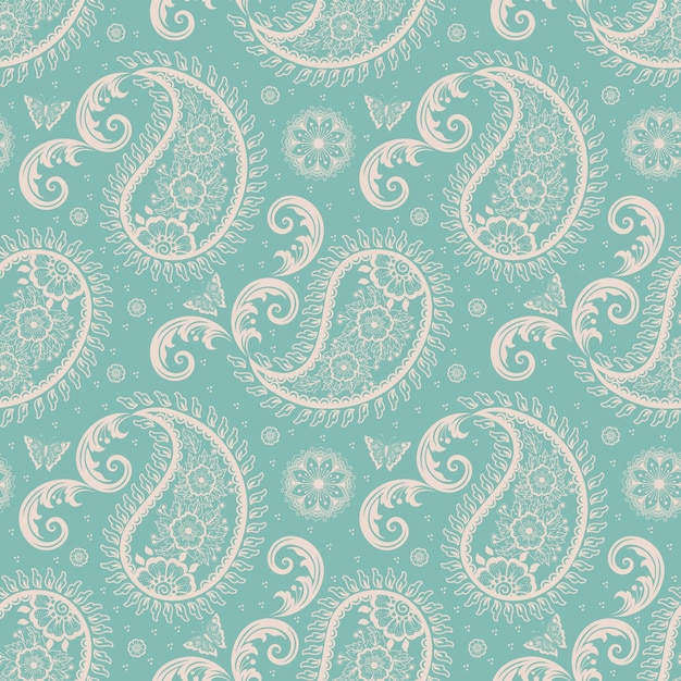 Free vector floral seamless pattern background in arabian style