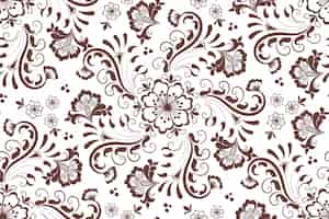 Free vector floral seamless pattern element in arabian style. arabesque pattern.