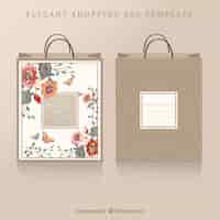Free vector floral shopping bag