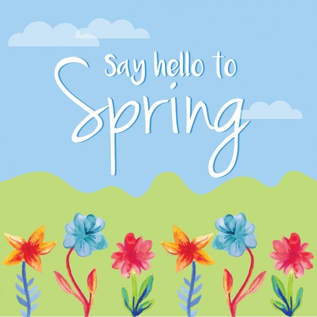 Vettore gratuito floral spring background