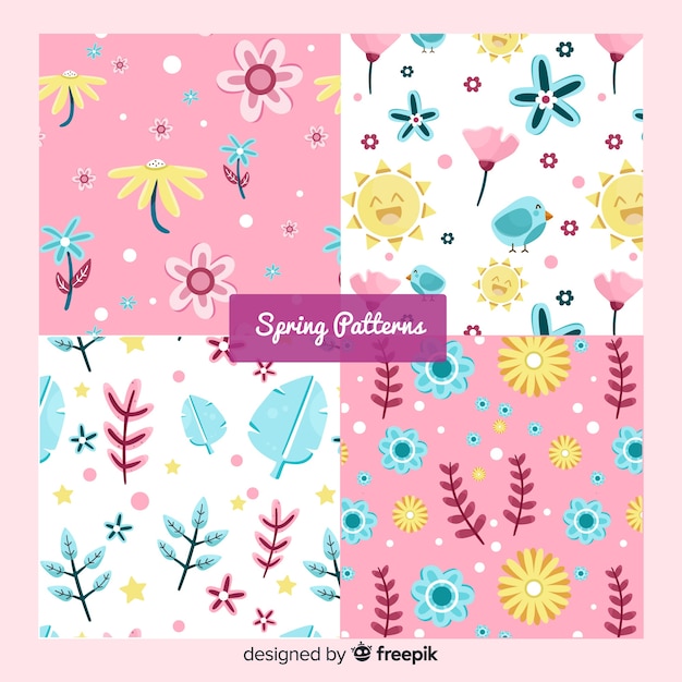 Floral spring card pack