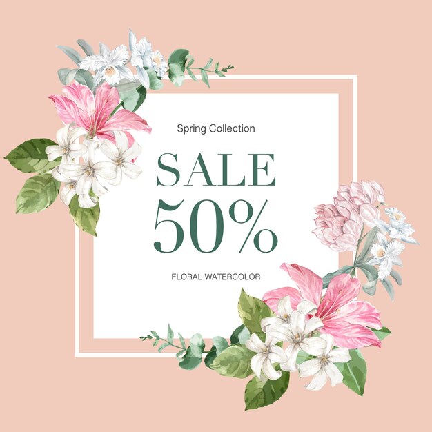  Floral spring frame of sales