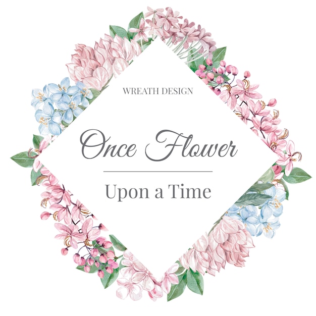 Free vector floral spring frame