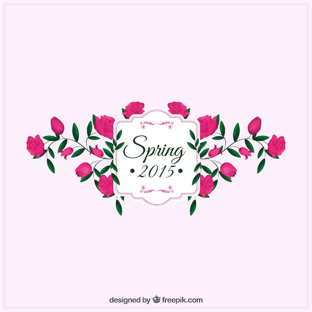 Цветочные Этикетка весна