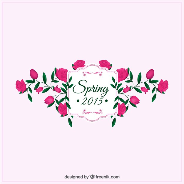 Floral spring label