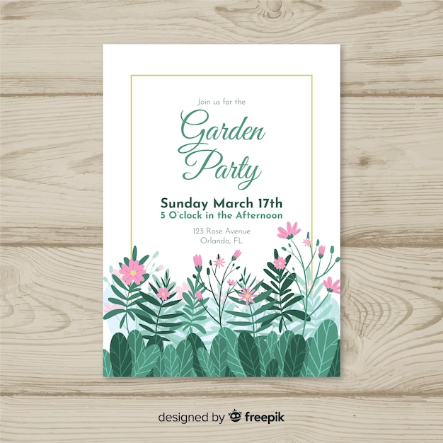 Floral spring party poster