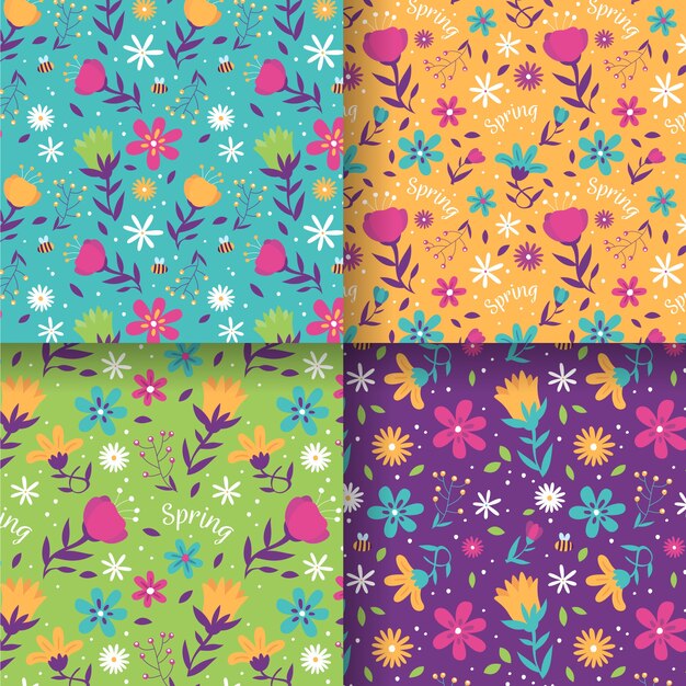 Floral spring pattern collection