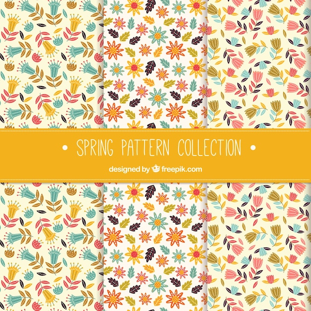 Free vector floral spring patterns
