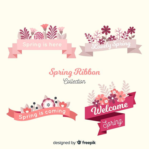 Floral spring ribbon collection