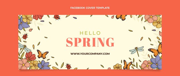 꽃 봄 소셜 미디어 표지 템플릿