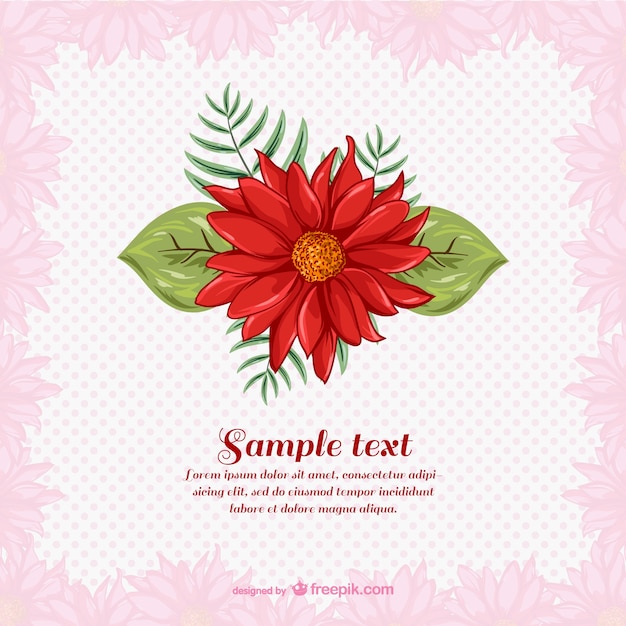 Floral spring template