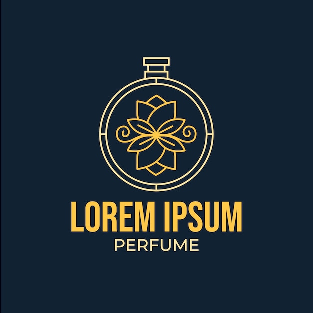 Бесплатное векторное изображение Цветочный стиль для парфюмерного логотипа