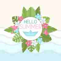 Free vector floral summer background