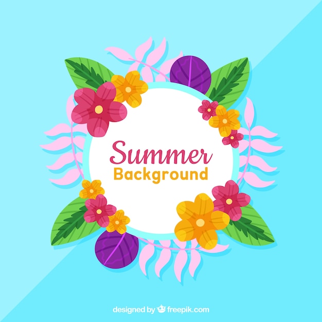 Free vector floral summer background