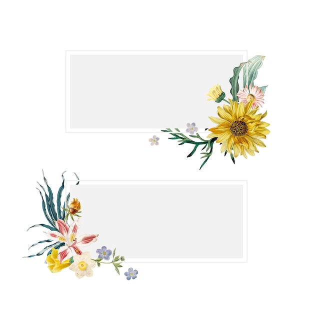 Floral summer banners