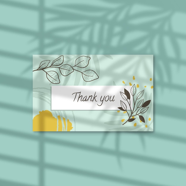 Floral thank you label template