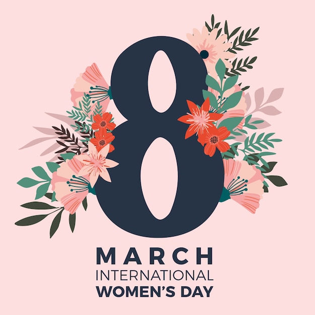 Free vector floral theme for womens day event