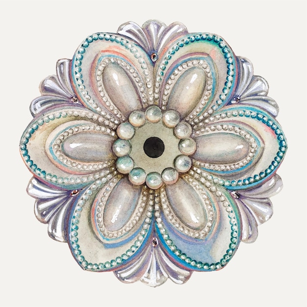 ヘンリーモランによるアートワークからリミックスされた花のネクタイバックイラストベクトル