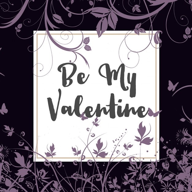 Free vector floral valentine card