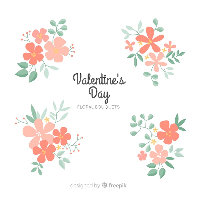 Floral valentine day background