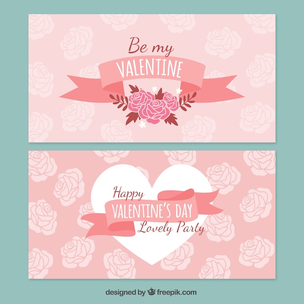 Carte di floral san valentino